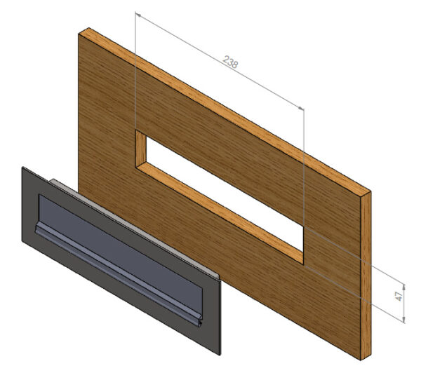 Ühepoolne luuk postkastile SW-01 roostevabast terasest - Image 2