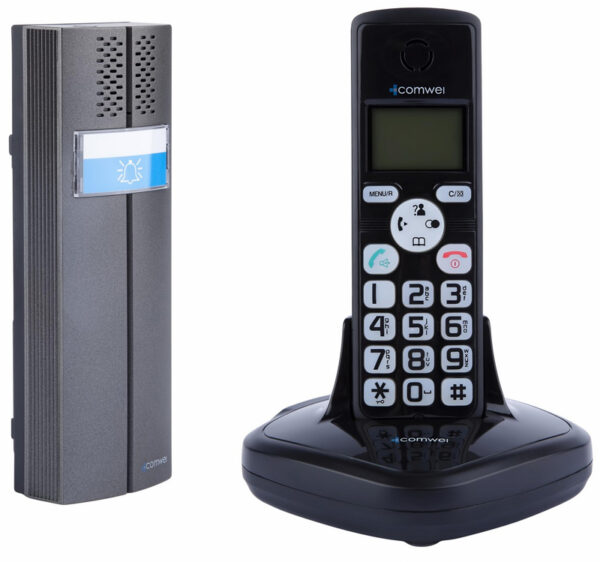 Juhtmevaba fonosüsteemikomplekt 1 nupuga paneel ja telefon  Comwey