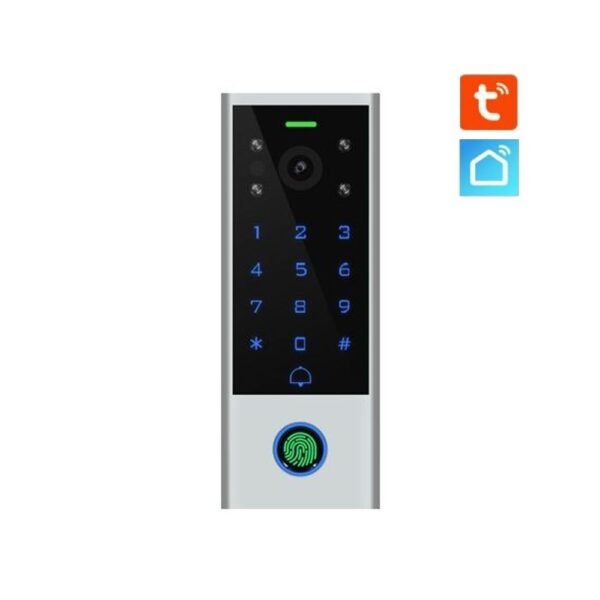 Videouksetelefon VC3F Tuya WiFi, puutetundliku koodiklahvistik, sõrmejälg ja RFID 125KHz kaugkaardilugeja